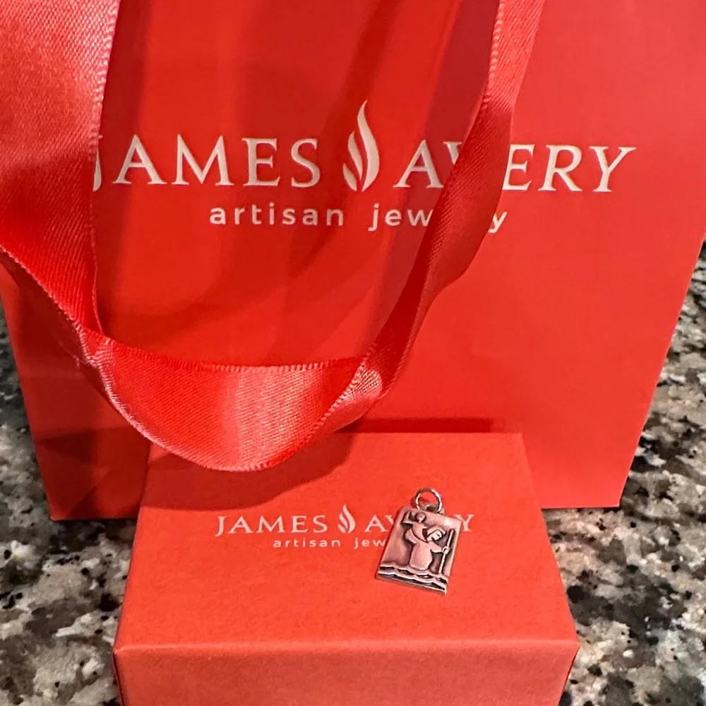 RETIRED James Avery St. Christopher pendant sterling silver. - Picture 2 of 5